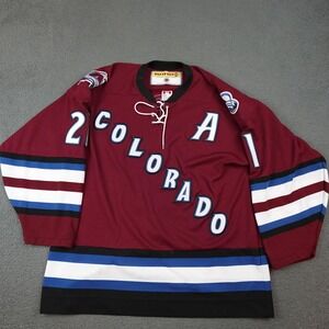 Vintage Colorado Avalanche Hockey Jersey Mens Large Red NHL Forsberg 21 Koho